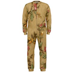 Flowers, Branches, Desenho, Edge, Leaves Onepiece Jumpsuit (men) by kyorashop23