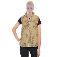 Flowers, Branches, Desenho, Edge, Leaves Women s Button Up Vest