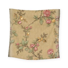 Flowers, Branches, Desenho, Edge, Leaves Square Tapestry (small)