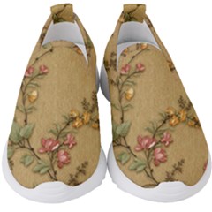 Flowers, Branches, Desenho, Edge, Leaves Kids  Slip On Sneakers by kyorashop23