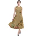 Flowers, Branches, Desenho, Edge, Leaves Round Neck Boho Dress View1