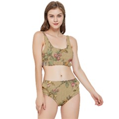 Flowers, Branches, Desenho, Edge, Leaves Frilly Bikini Set