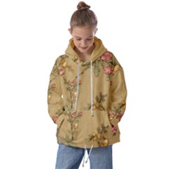 Flowers, Branches, Desenho, Edge, Leaves Kids  Oversized Hoodie