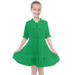 Green Lego Texture, Lego Background, Lego Texture, Green Kids  All Frills Chiffon Dress by kyorashop23