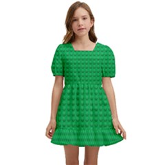 Green Lego Texture, Lego Background, Lego Texture, Green Kids  Short Sleeve Dolly Dress by kyorashop23