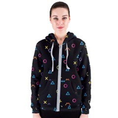 Kids , Kids , Background, Doodle Women s Zipper Hoodie