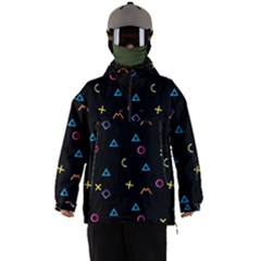 Kids , Kids , Background, Doodle Men s Ski And Snowboard Waterproof Breathable Jacket by kyorashop23