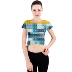 Lego, Background, Dots Crew Neck Crop Top by kyorashop23