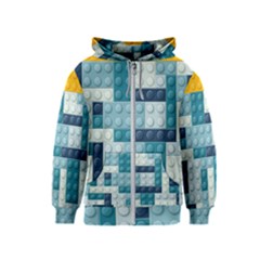 Lego, Background, Dots Kids  Zipper Hoodie