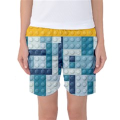 Lego, Background, Dots Women s Basketball Shorts by kyorashop23