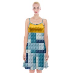 Lego, Background, Dots Spaghetti Strap Velvet Dress