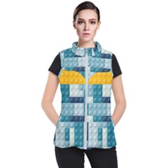 Lego, Background, Dots Women s Puffer Vest