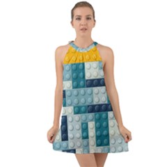 Lego, Background, Dots Halter Tie Back Chiffon Dress by kyorashop23