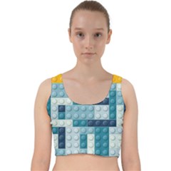 Lego, Background, Dots Velvet Racer Back Crop Top by kyorashop23