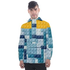 Lego, Background, Dots Men s Front Pocket Pullover Windbreaker