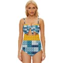 Lego, Background, Dots Knot Front One-Piece Swimsuit View1