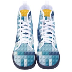 Lego, Background, Dots Men s High-top Canvas Sneakers by kyorashop23