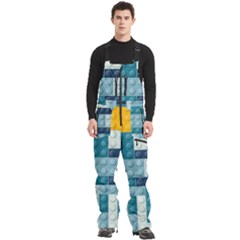 Lego, Background, Dots Men s Front Zip Ski And Snowboard Bib Pants