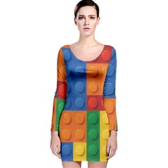 Lego, Constructor Long Sleeve Velvet Bodycon Dress