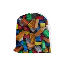 Lego, Toy Block, Colorfulness, Kids Drawstring Pouch (large) by kyorashop23