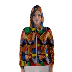 Lego, Toy Block, Colorfulness, Kids Women s Hooded Windbreaker