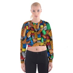 Lego, Toy Block, Colorfulness, Kids Cropped Sweatshirt