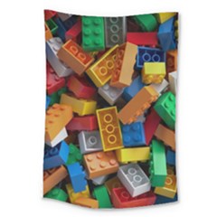 Lego, Toy Block, Colorfulness, Kids Large Tapestry