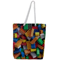 Lego, Toy Block, Colorfulness, Kids Full Print Rope Handle Tote (large) by kyorashop23