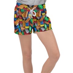 Lego, Toy Block, Colorfulness, Kids Women s Velour Lounge Shorts by kyorashop23