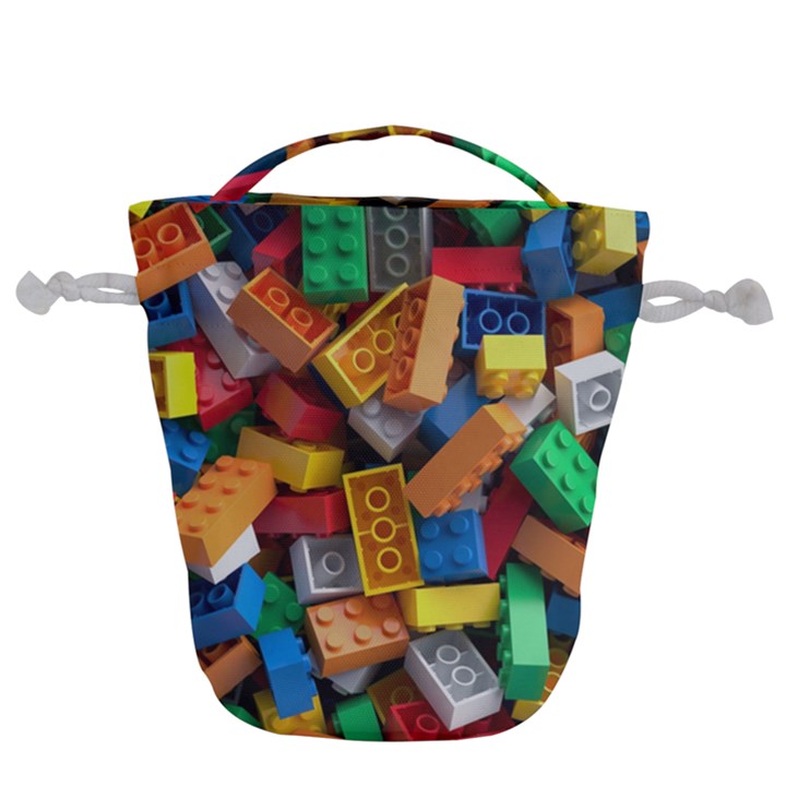 Lego, Toy Block, Colorfulness, Kids Drawstring Bucket Bag