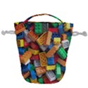 Lego, Toy Block, Colorfulness, Kids Drawstring Bucket Bag View2