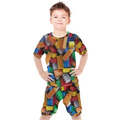 Lego, Toy Block, Colorfulness, Kids Kids  T-shirt And Shorts Set by kyorashop23