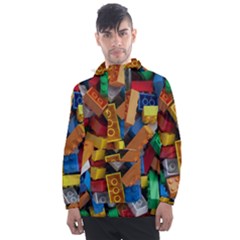 Lego, Toy Block, Colorfulness, Kids Men s Front Pocket Pullover Windbreaker