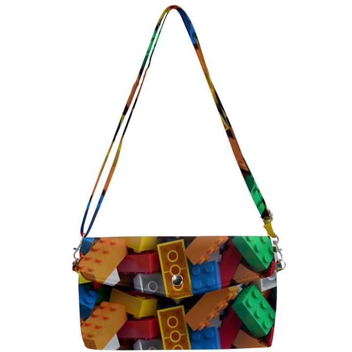 Lego, Toy Block, Colorfulness, Kids Removable Strap Clutch Bag