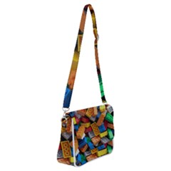 Lego, Toy Block, Colorfulness Shoulder Bag With Back Zipper by kyorashop23