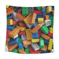 Lego, Toy Block, Colorfulness Square Tapestry (large)