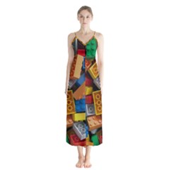 Lego, Toy Block, Colorfulness Button Up Chiffon Maxi Dress by kyorashop23