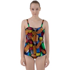 Lego, Toy Block, Colorfulness Twist Front Tankini Set by kyorashop23