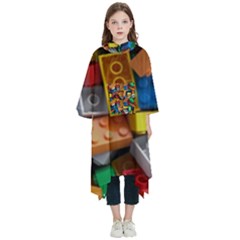 Lego, Toy Block, Colorfulness Kids  Hooded Rain Ponchos by kyorashop23