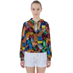 Lego, Toy Block, Colorfulness Women s Tie Up Sweat