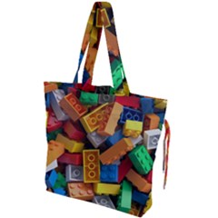 Lego, Toy Block, Colorfulness Drawstring Tote Bag by kyorashop23