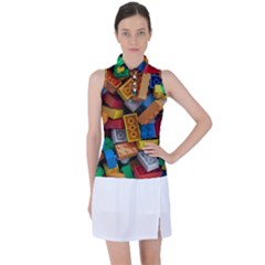 Lego, Toy Block, Colorfulness Women s Sleeveless Polo T-shirt by kyorashop23