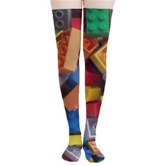 Lego, Toy Block, Colorfulness Thigh High Stockings