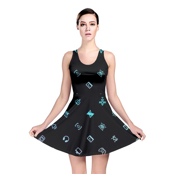 Noice, Dark, Gamer, Games, Gaming, Logo Reversible Skater Dress