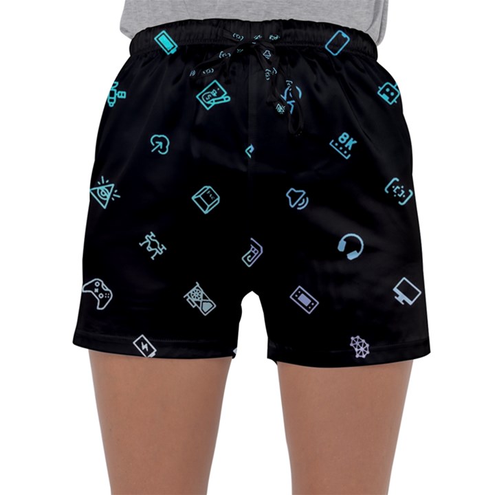 Noice, Dark, Gamer, Games, Gaming, Logo Sleepwear Shorts