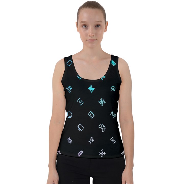 Noice, Dark, Gamer, Games, Gaming, Logo Velvet Tank Top