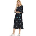 Noice, Dark, Gamer, Games, Gaming, Logo Double Cuff Midi Dress View2