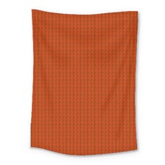 Orange Lego Texture Macro, Orange Dots Background Medium Tapestry