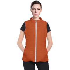 Orange Lego Texture Macro, Orange Dots Background Women s Puffer Vest