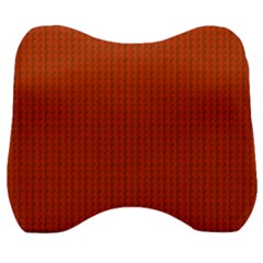 Orange Lego Texture Macro, Orange Dots Background Velour Head Support Cushion by kyorashop23